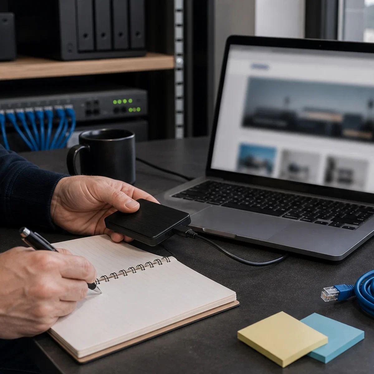 Kiedy potrzebna jest opieka nad strona WordPress pokazane jako realistyczna scena techniczna dla uslugi IT w Bielsku-Bialej