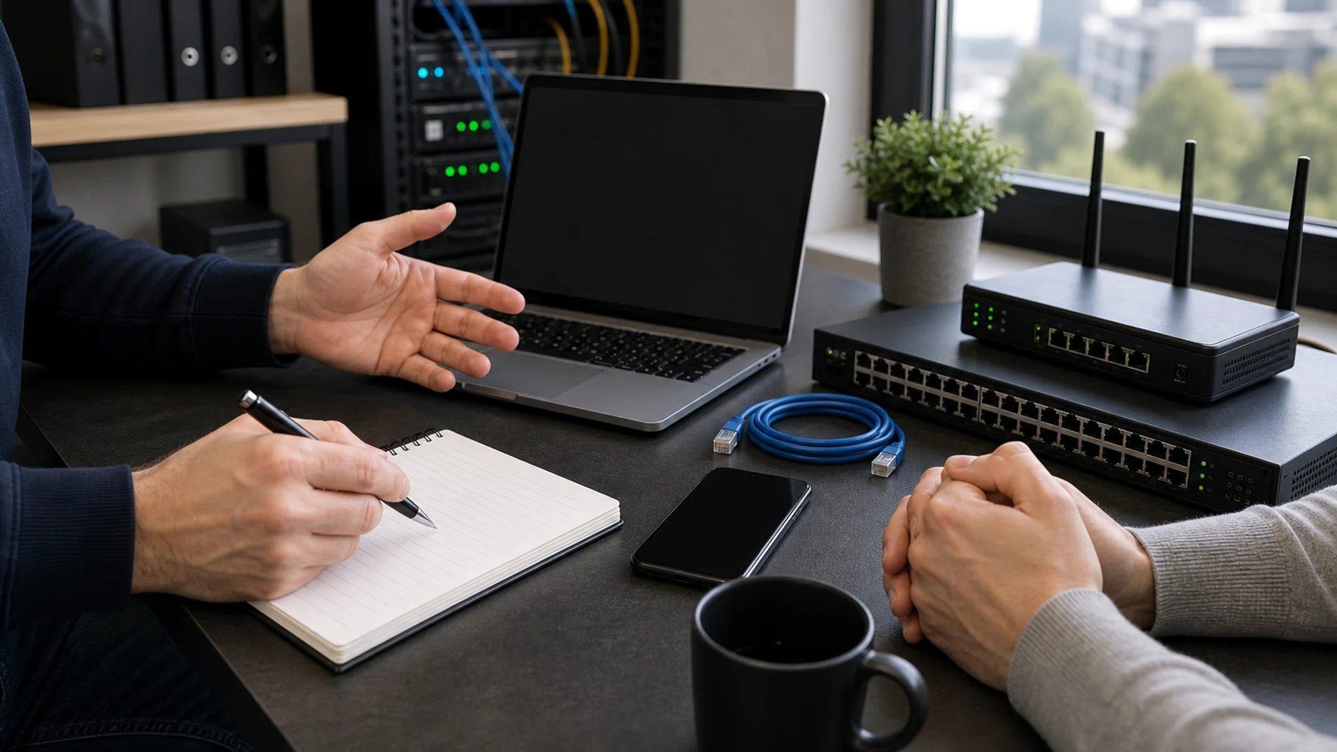 Outsourcing IT Katowice i Slask pokazane jako realistyczna scena techniczna dla uslugi IT w Bielsku-Bialej