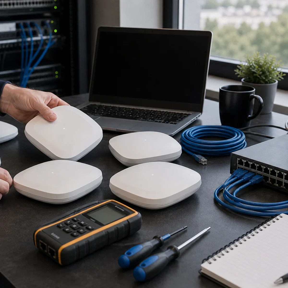 Kiedy zwykły router przestaje wystarczać pokazane jako realistyczna scena techniczna dla uslugi IT w Bielsku-Bialej